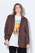 Blazer, oversized, revers, voering met luipaardprint