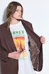 Blazer, oversized, revers, voering met luipaardprint