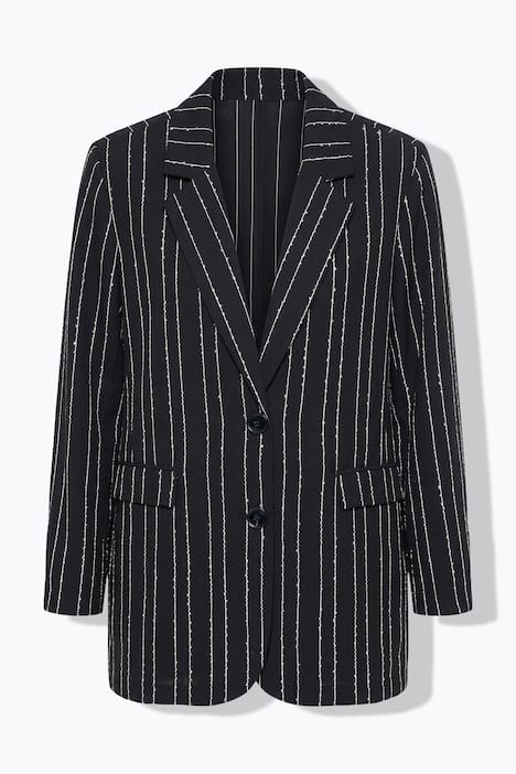 Blazer, oversized, krijtstrepen met pailletten