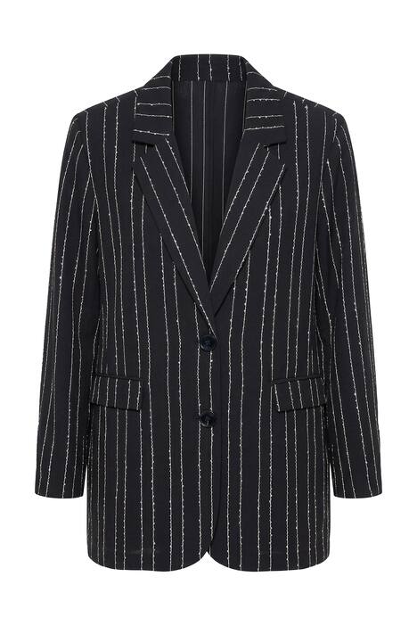 Blazer, volný střih, flitrové proužky