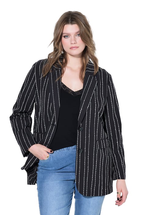 Blazer, volný střih, flitrové proužky