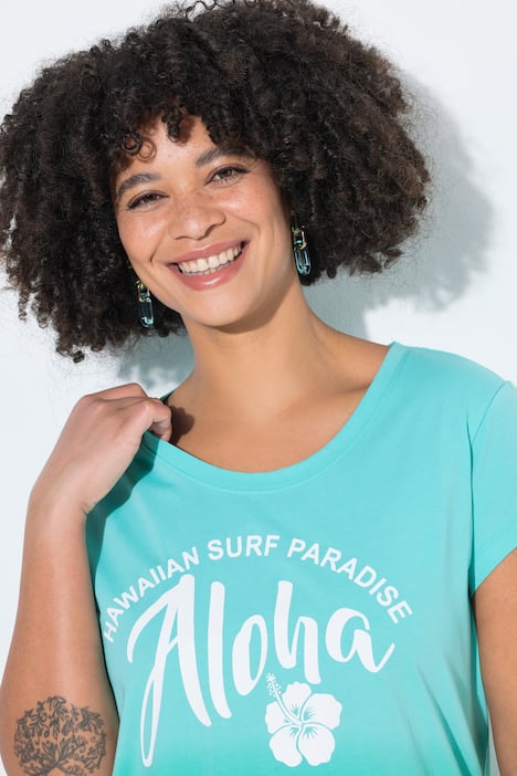 T-Shirt, A-Linie, Farbverlauf, kurze Cup-Ärmel