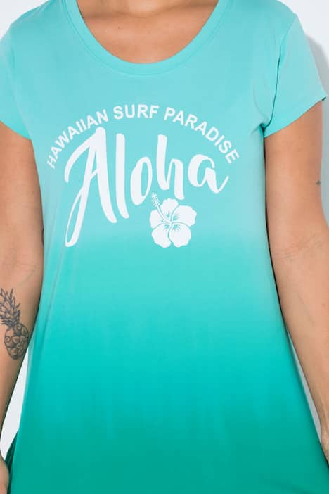 T-Shirt, A-Linie, Farbverlauf, kurze Cup-Ärmel