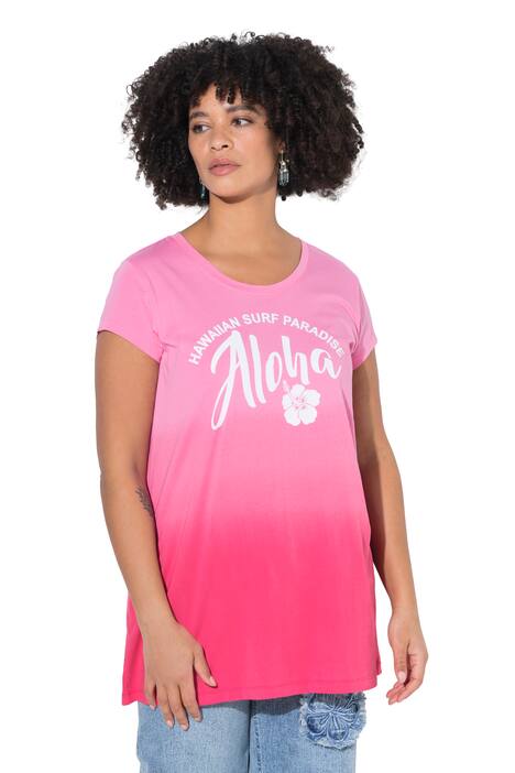 Tričko, áčkový střih, barevný přechod, krátké rukávy typu cup