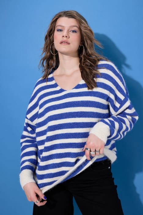 Pullover, Boxy Shape, Streifenstrick