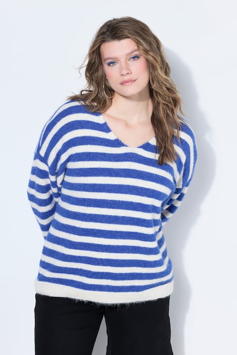 Pullover, Boxy Shape, Streifenstrick