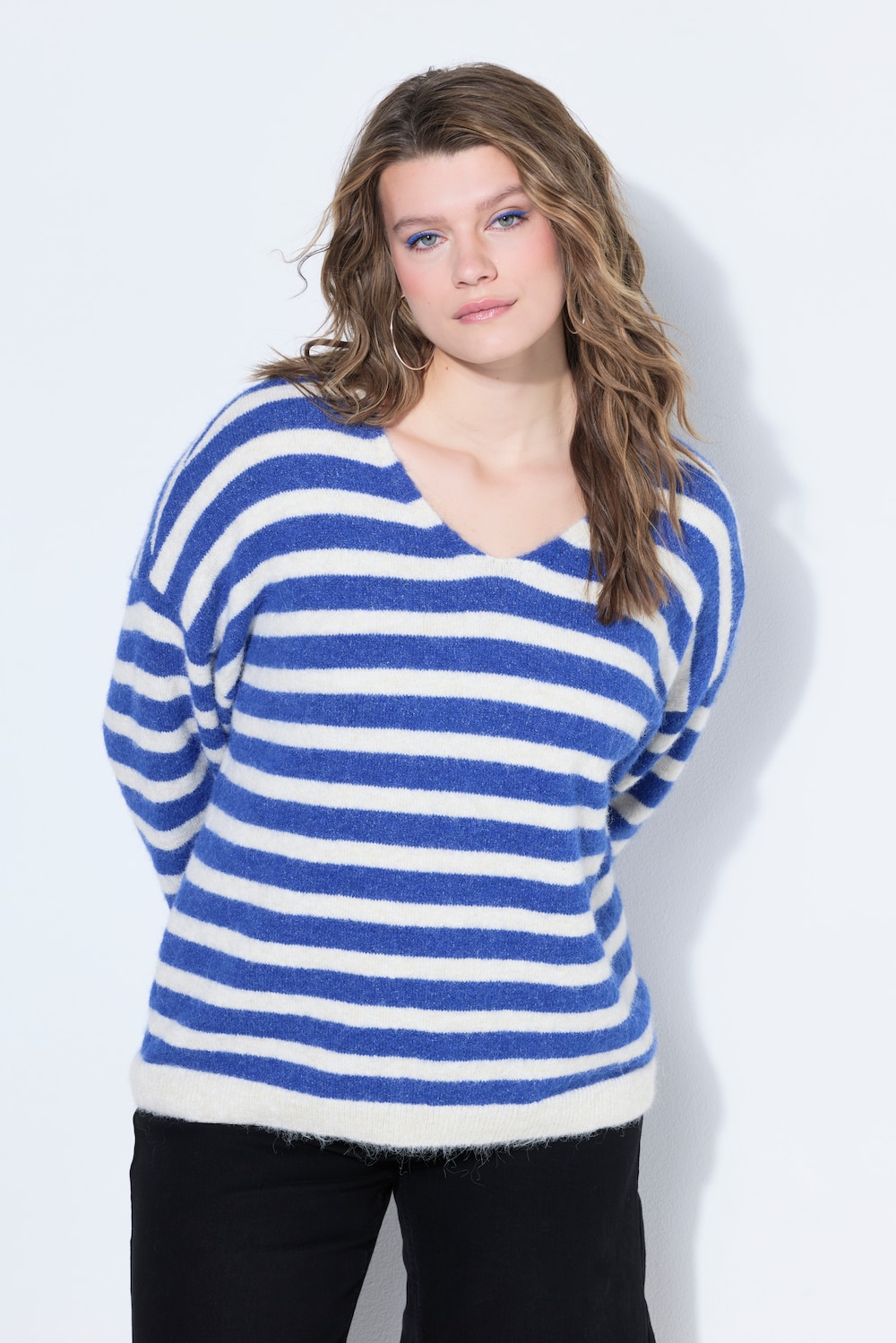 Pullover, Boxy Shape, Streifenstrick