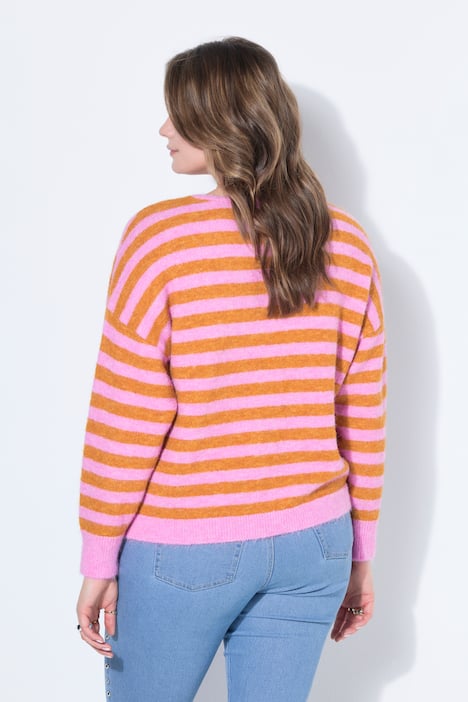Pullover, Boxy Shape, Streifenstrick
