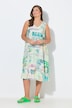 Vintage Beach Print Sleeveless V-Neck Dress