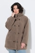 Teddy-Jacke, A-Linie, Kapuze, Knebelknöpfe