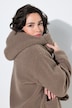 Teddy-Jacke, A-Linie, Kapuze, Knebelknöpfe