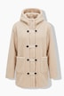 Teddy-Jacke, A-Linie, Kapuze, Knebelknöpfe