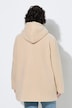 Teddy-Jacke, A-Linie, Kapuze, Knebelknöpfe