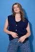 Gebreid vest, oversized, V-hals