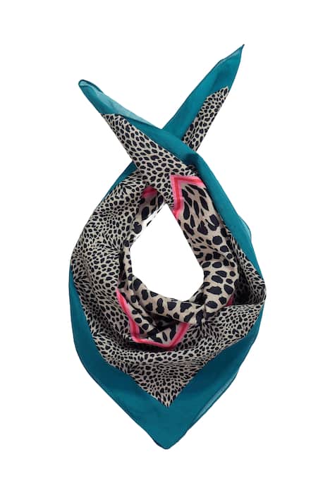 Šátek, leopardí vzor, patchworkový vzhled