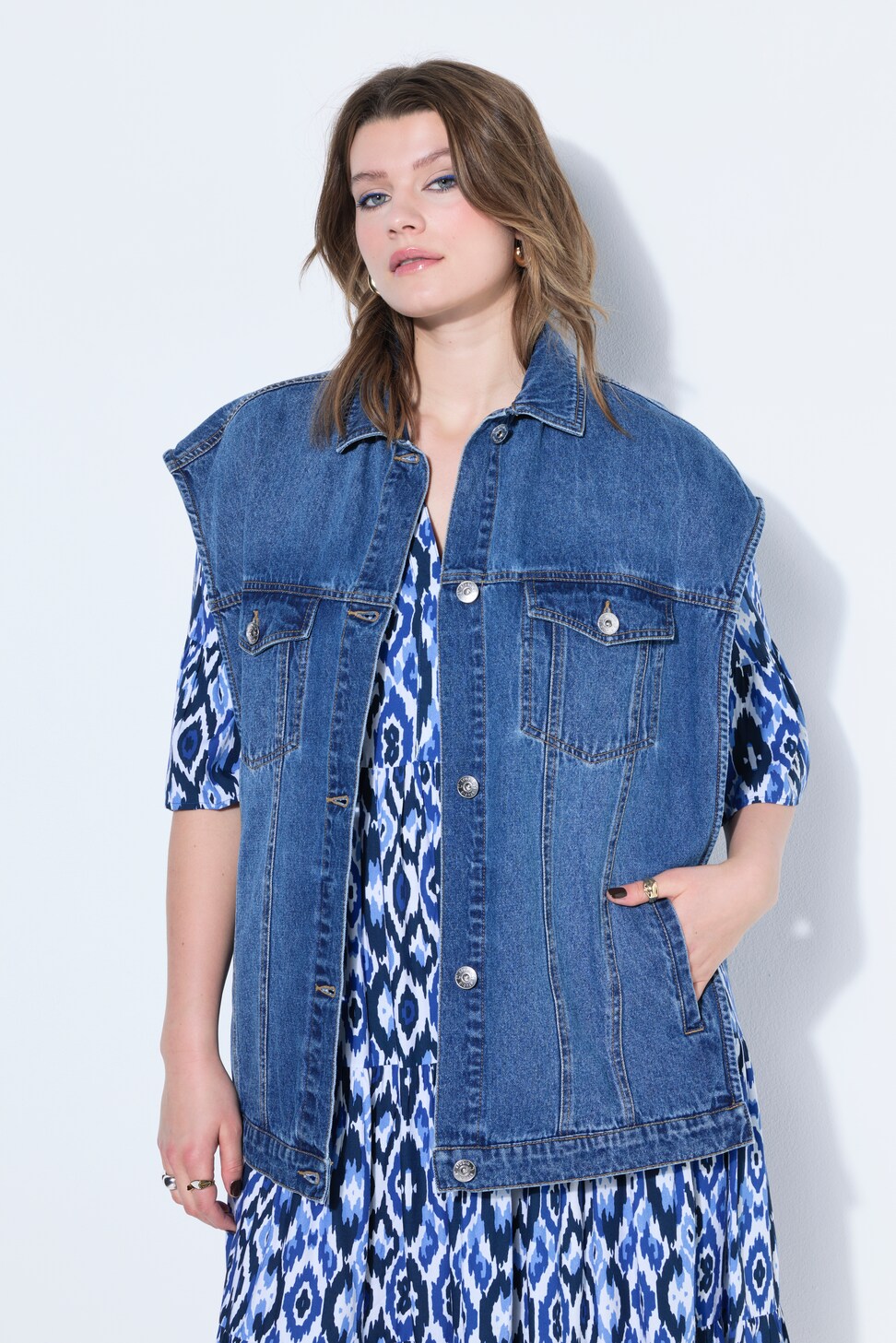 FEOYA Gilet Trapuntato Donna Invernale, Senza Maniche, Colletto Alto, Antivento, Con Tasche, Taglio Corto