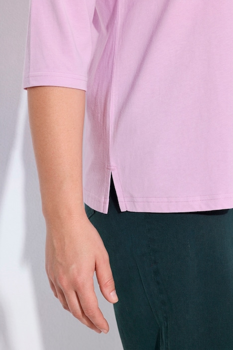 Shirt, Food-Motiv, V-Ausschnitt, 3/4-Arm, Biobaumwolle