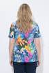 Eco Cotton Watercolor Leaves Elastic Neck Tee