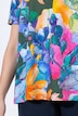 Eco Cotton Watercolor Leaves Elastic Neck Tee