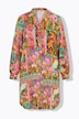 Floral Patchwork Print Long Sleeve Shirt Dress