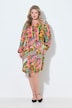 Floral Patchwork Print Long Sleeve Shirt Dress