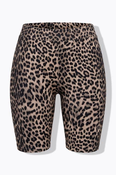 Fietsbroek, hoge taille, ribjersey, elastische tailleband