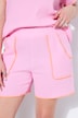 Shorts, Wide Legs, Musselin, Color-Einfassungen