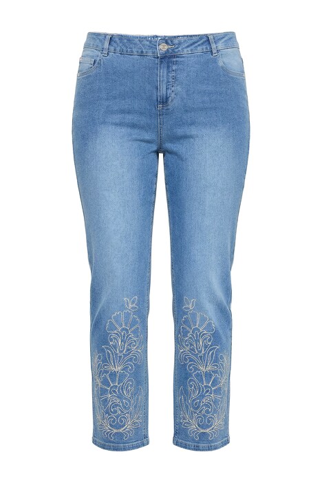 Mom džíny, výšivka na podšívce, 5 kapes