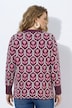 Pull en coton bio, motif à fleurs, col montant et manches longues