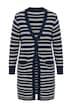 Long-Strickjacke, V-Ausschnitt, Langarm, Biobaumwolle