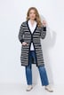 Long-Strickjacke, V-Ausschnitt, Langarm, Biobaumwolle