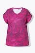 Funktions-Shirt, Blüten, Rückenfalten, Rundhals, Halbarm