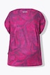 Funktions-Shirt, Blüten, Rückenfalten, Rundhals, Halbarm