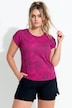 Funktions-Shirt, Blüten, Rückenfalten, Rundhals, Halbarm