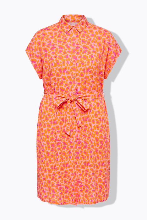 Midikleid, oversized, Color-Leo, Bindegürtel