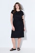 Midi-Jerseykleid, A-Line, Drapierung