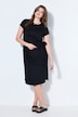 Midi-Jerseykleid, A-Line, Drapierung