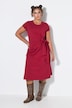 Midi-Jerseykleid, A-Line, Drapierung mit Bindeband