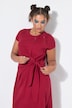 Midi-Jerseykleid, A-Line, Drapierung mit Bindeband