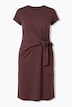 Midi-Jerseykleid, A-Line, Drapierung