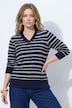 Pullover, Streifen, V-Ausschnitt, Langarm, Biobaumwolle