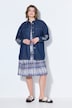 Camicia in denim, taglio oversize, ricamo sulle maniche