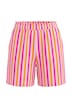 Šortky, široký střih, neonové pruhy, elastický pas