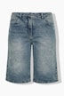 Bermuda en jean 5 poches, taille haute et jambe large