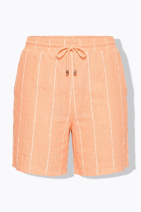 Shorts, Wide Legs, Stripes, Struktur, Elastikbund