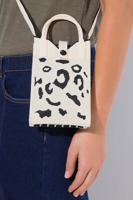 Tas, luipaardmotief, drukknoop