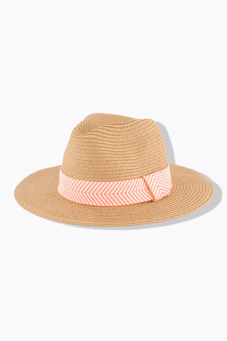 Strohoed, zigzagband, brede rand