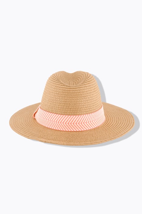 Strohoed, zigzagband, brede rand