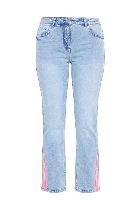 Džíny Paula, rovné nohavice, barevné vsadky na lemu