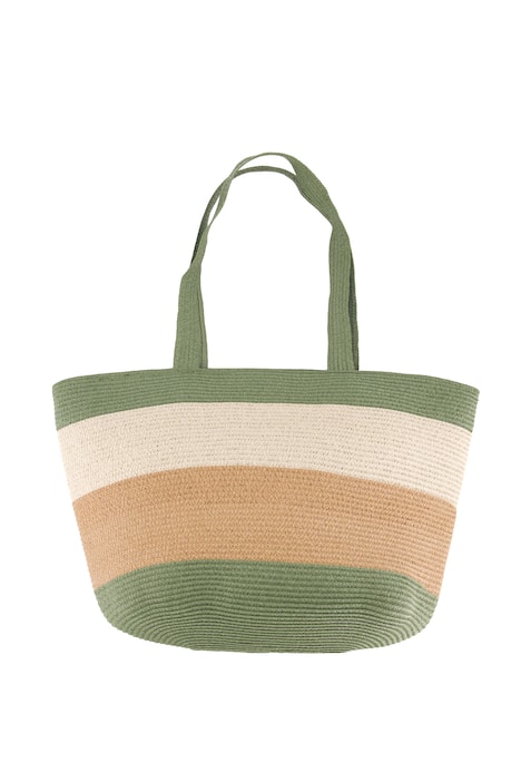 Slaměná taška, pruhy, zip